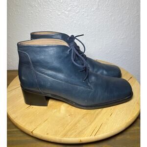 Easy Spirit Dark Blue Leather Booties size 9-9.5